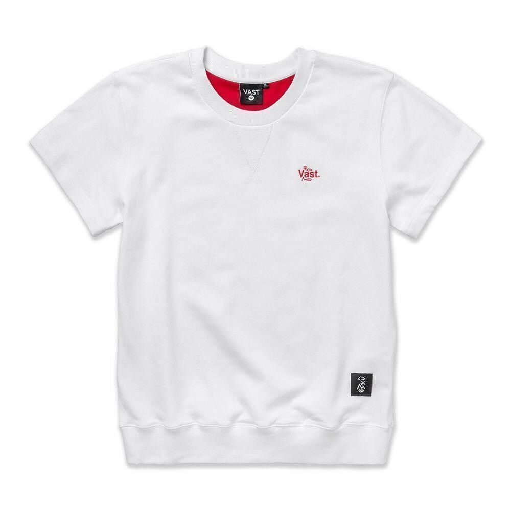 Vast Elements Collegiate Crew University T-shirt - White NEW NWT